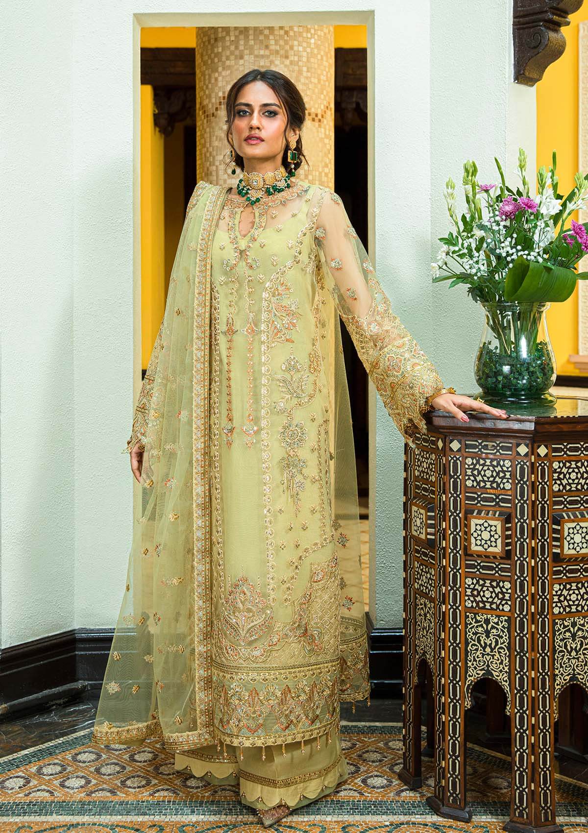 Aik Atelier | Formals Collection | GLOSSIER - LOOK 05 - Aqsa Fabrics
