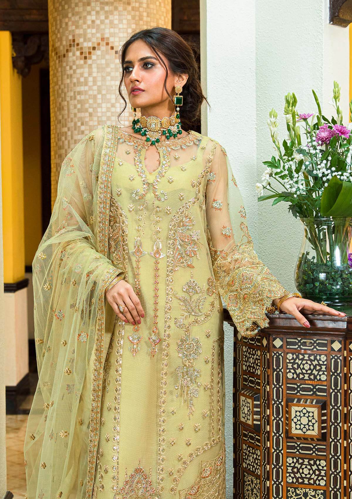 Aik Atelier | Formals Collection | GLOSSIER - LOOK 05 - Aqsa Fabrics