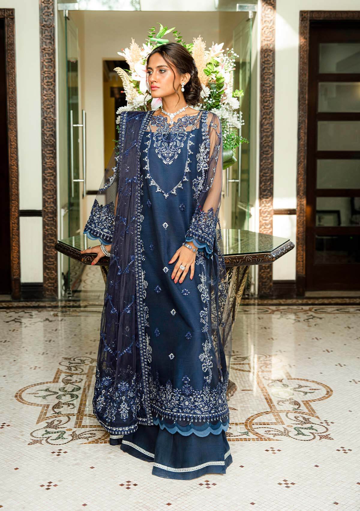 Aik Atelier | Formals Collection | GLOSSIER - LOOK 06 - Aqsa Fabrics