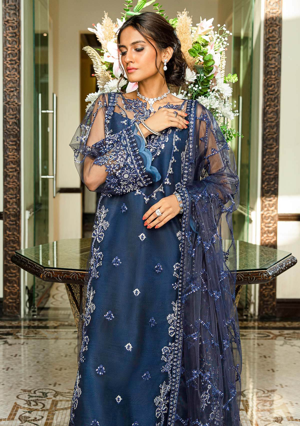 Aik Atelier | Formals Collection | GLOSSIER - LOOK 06 - Aqsa Fabrics