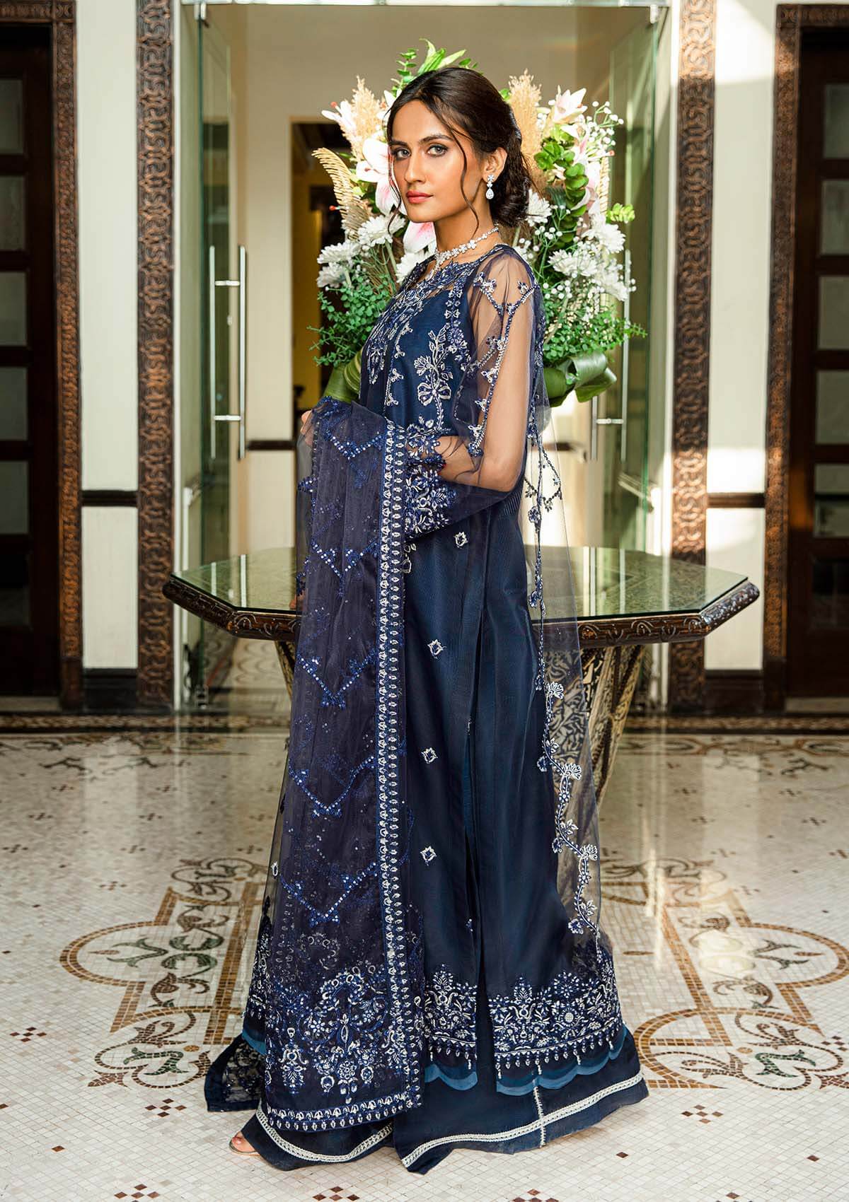Aik Atelier | Formals Collection | GLOSSIER - LOOK 06 - Aqsa Fabrics