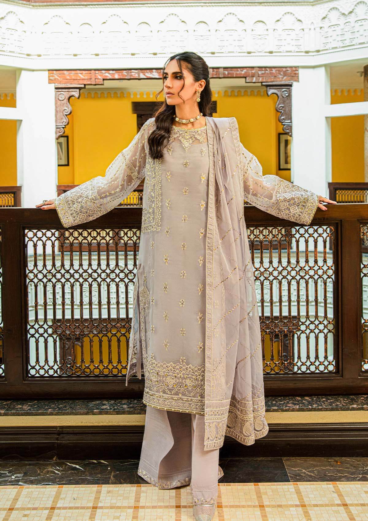 Aik Atelier | Formals Collection | GLOSSIER - LOOK 07 - Aqsa Fabrics