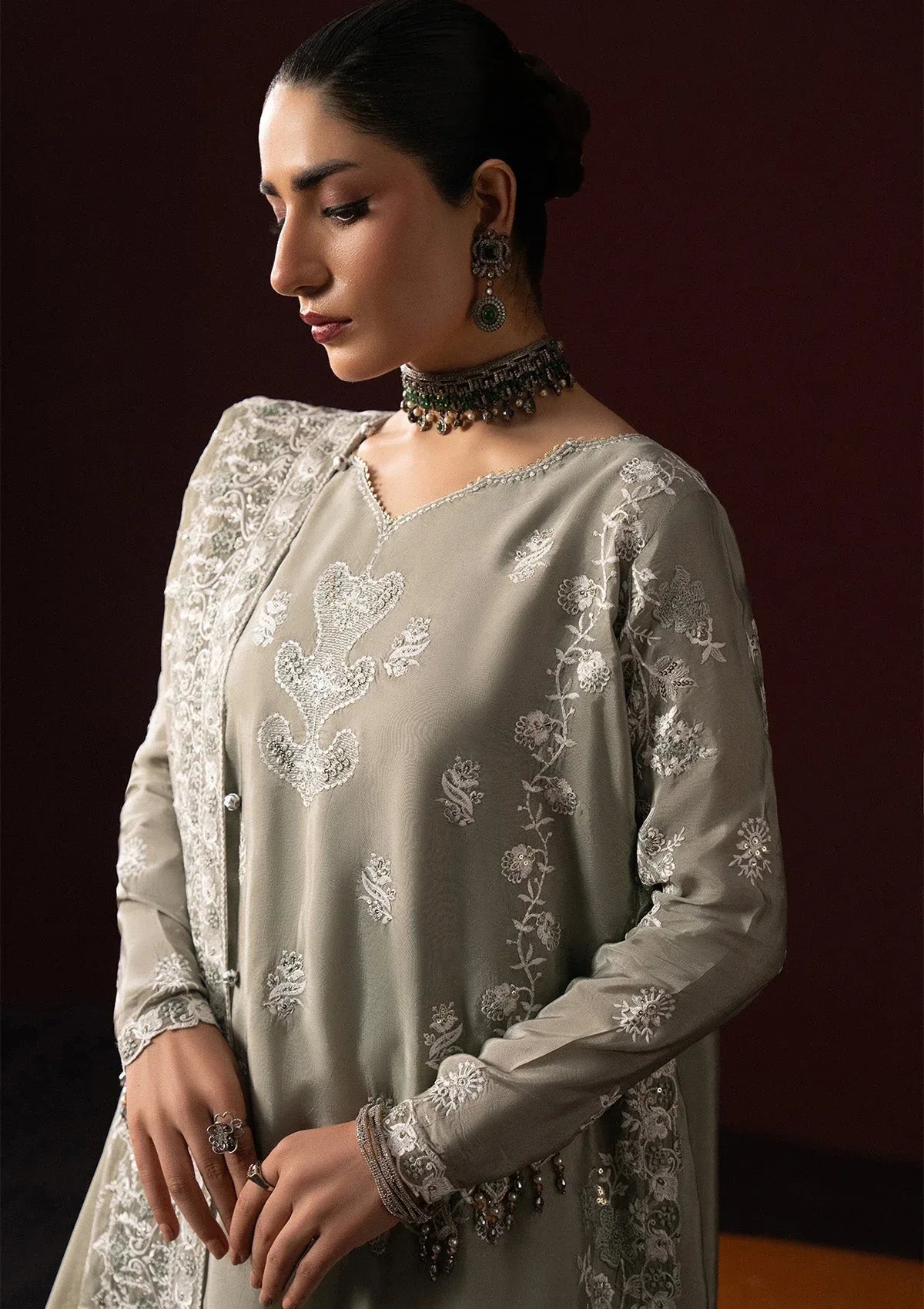 Aik Atelier | Lady Aik 25 | LOOK 06 - Aqsa Fabrics