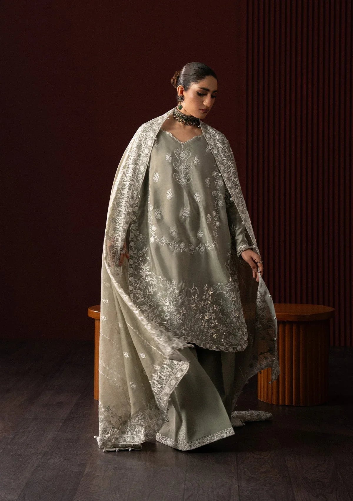 Aik Atelier | Lady Aik 25 | LOOK 06 - Aqsa Fabrics