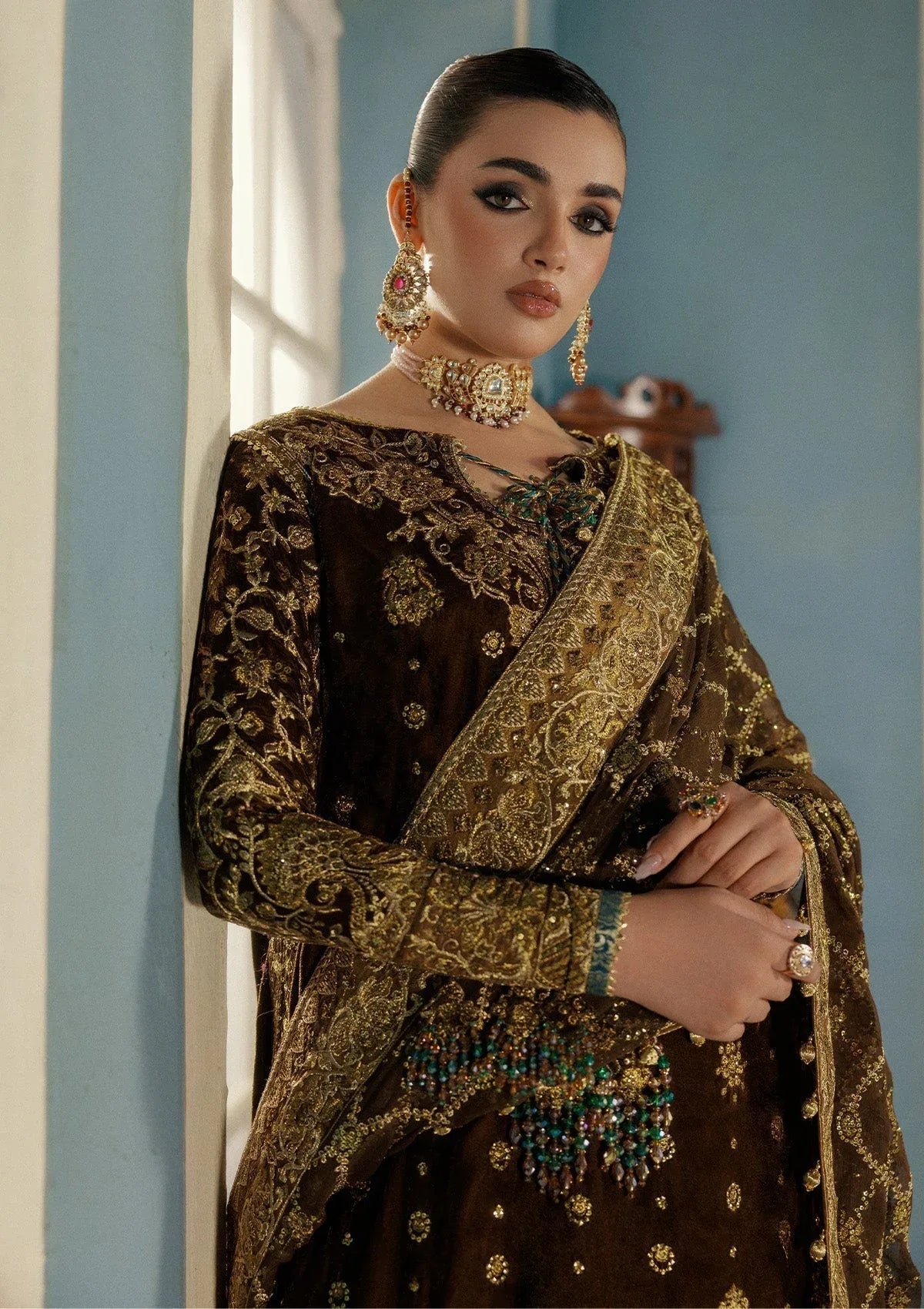 Aik Atelier | Udaipur Velvet 25 | LOOK 01 - Aqsa Fabrics