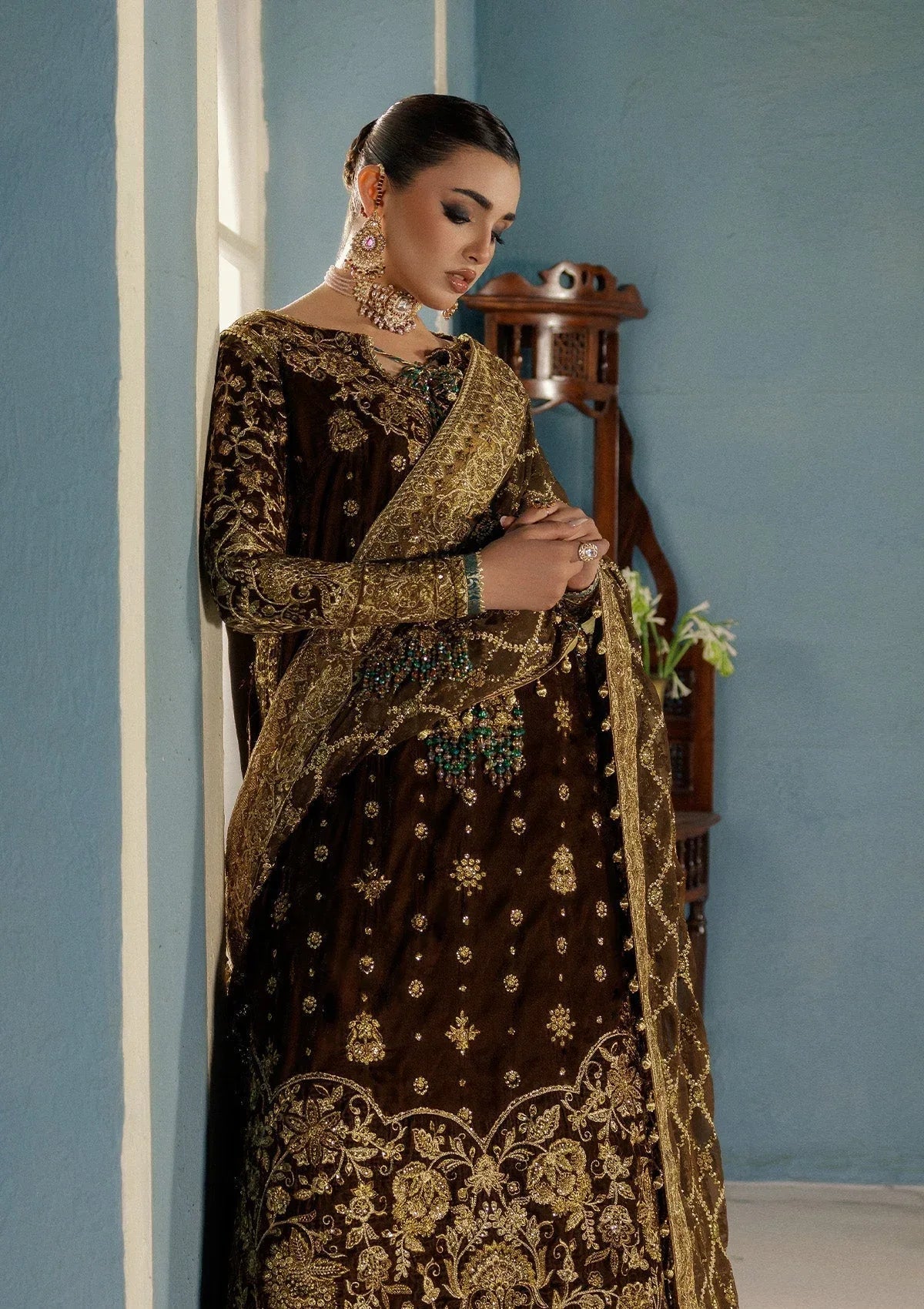 Aik Atelier | Udaipur Velvet 25 | LOOK 01 - Aqsa Fabrics