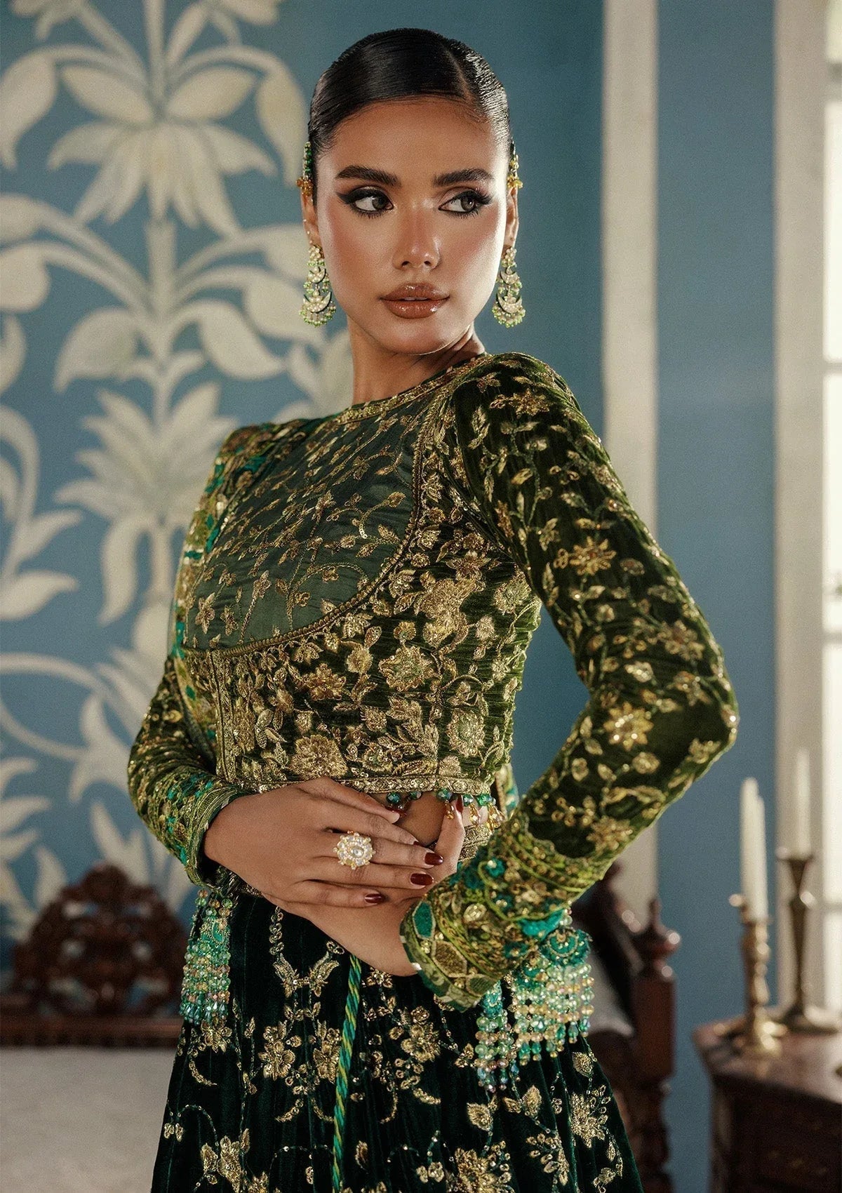 Aik Atelier | Udaipur Velvet 25 | LOOK 02 - Aqsa Fabrics