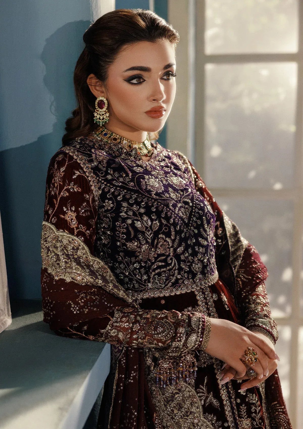 Aik Atelier | Udaipur Velvet 25 | LOOK 03 - Aqsa Fabrics