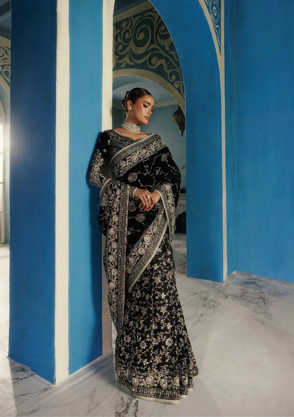 Aik Atelier | Udaipur Velvet 25 |  LOOK 04 - Aqsa Fabrics
