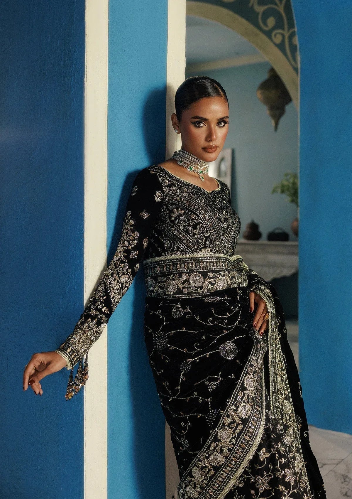 Aik Atelier | Udaipur Velvet 25 |  LOOK 04 - Aqsa Fabrics