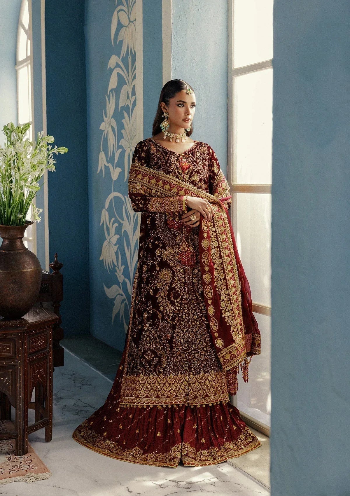 Aik Atelier | Udaipur Velvet 25 |  LOOK 05 - Aqsa Fabrics