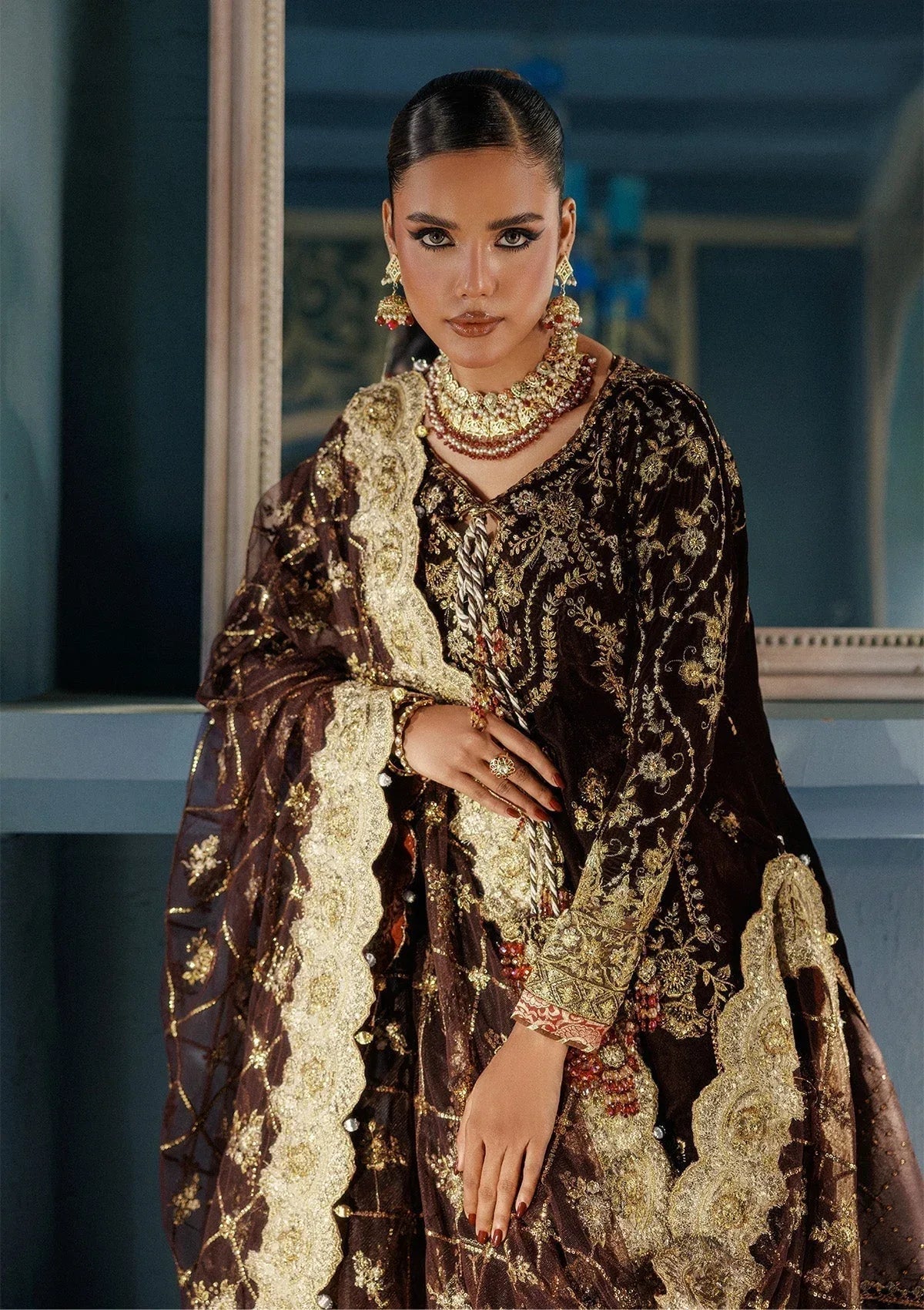Aik Atelier | Udaipur Velvet 25 | LOOK 06 - Aqsa Fabrics
