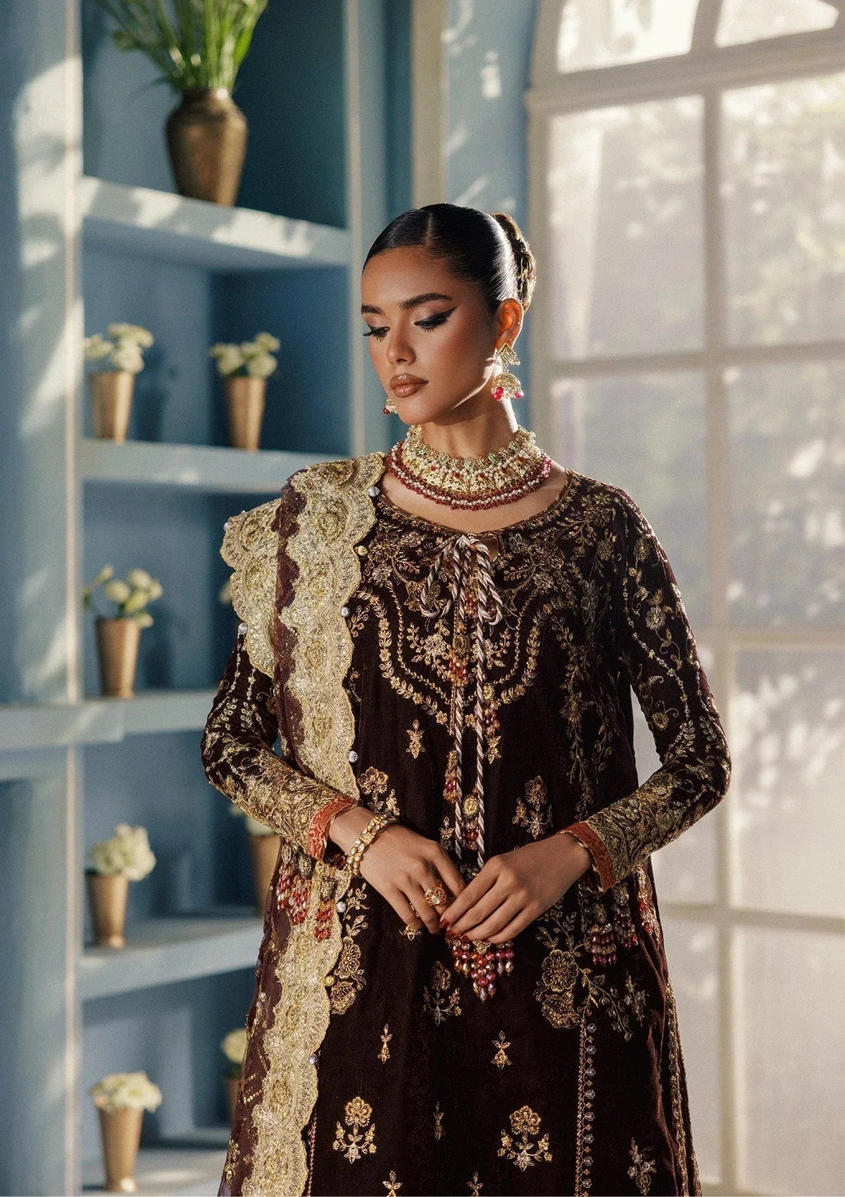 Aik Atelier | Udaipur Velvet 25 | LOOK 06 - Aqsa Fabrics