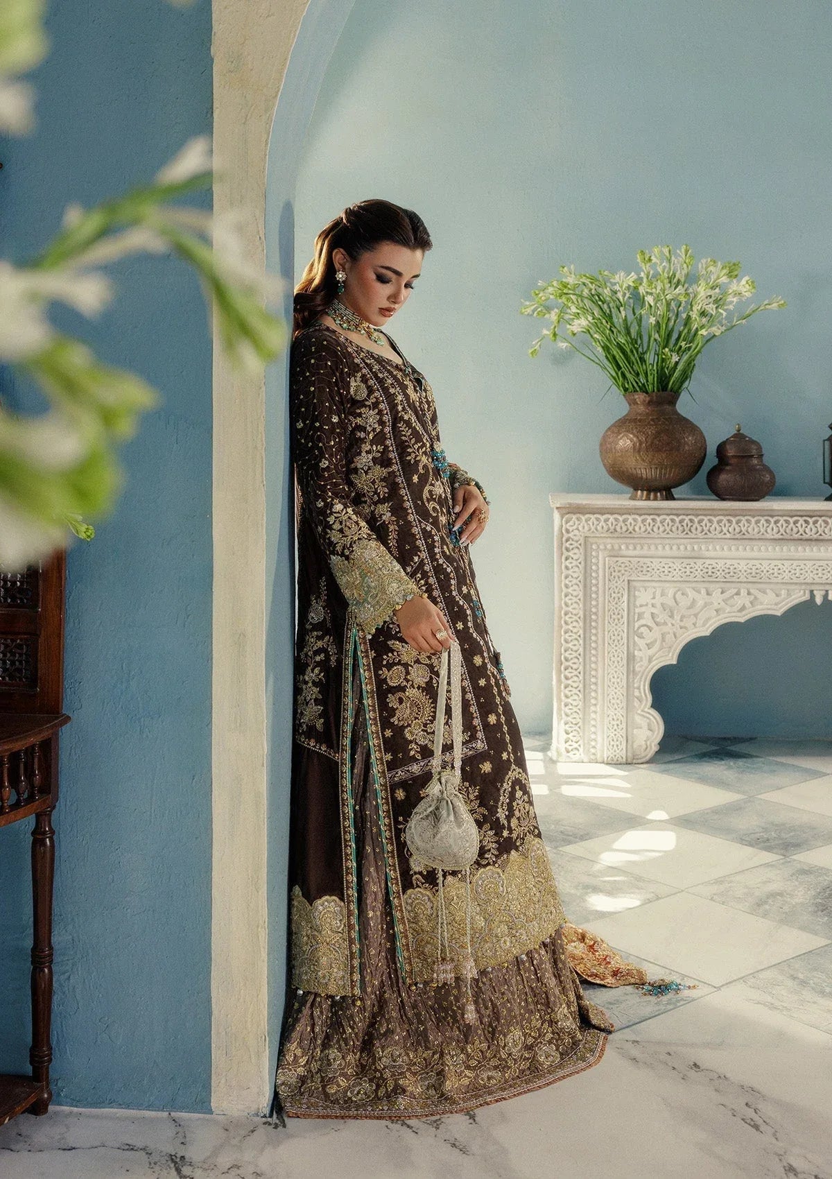 Aik Atelier | Udaipur Velvet 25 | LOOK 07 - Aqsa Fabrics