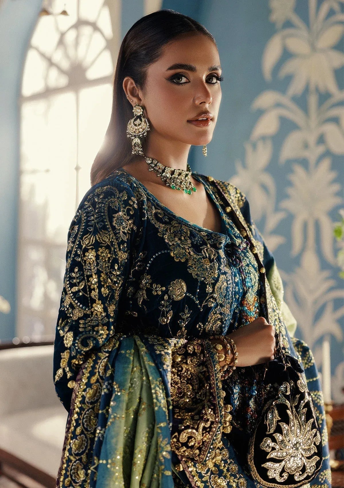 Aik Atelier | Udaipur Velvet 25 | LOOK 08 - Aqsa Fabrics