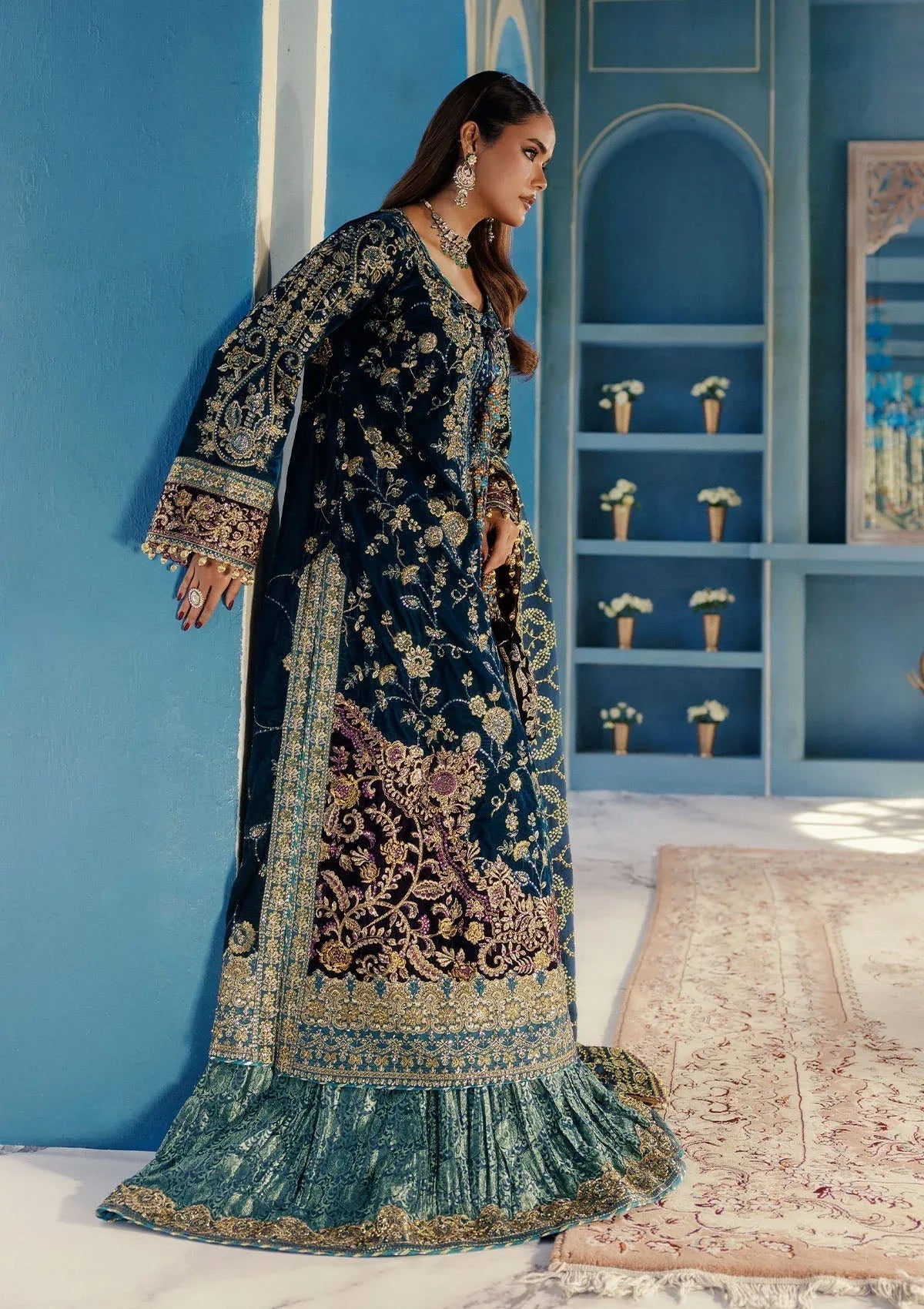 Aik Atelier | Udaipur Velvet 25 | LOOK 08 - Aqsa Fabrics