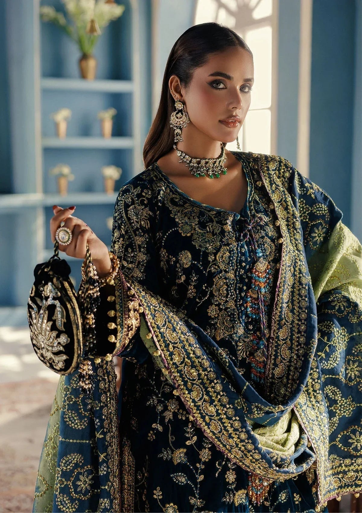 Aik Atelier | Udaipur Velvet 25 | LOOK 08 - Aqsa Fabrics