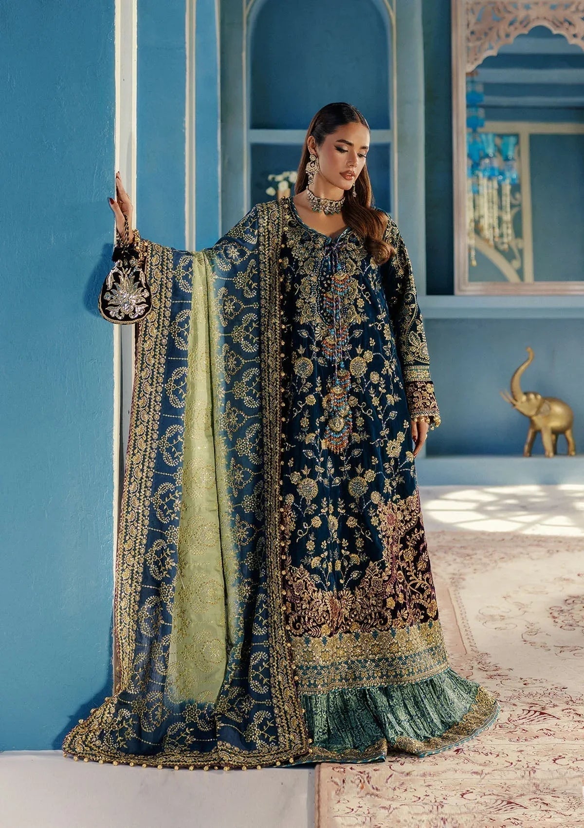 Aik Atelier | Udaipur Velvet 25 | LOOK 08 - Aqsa Fabrics