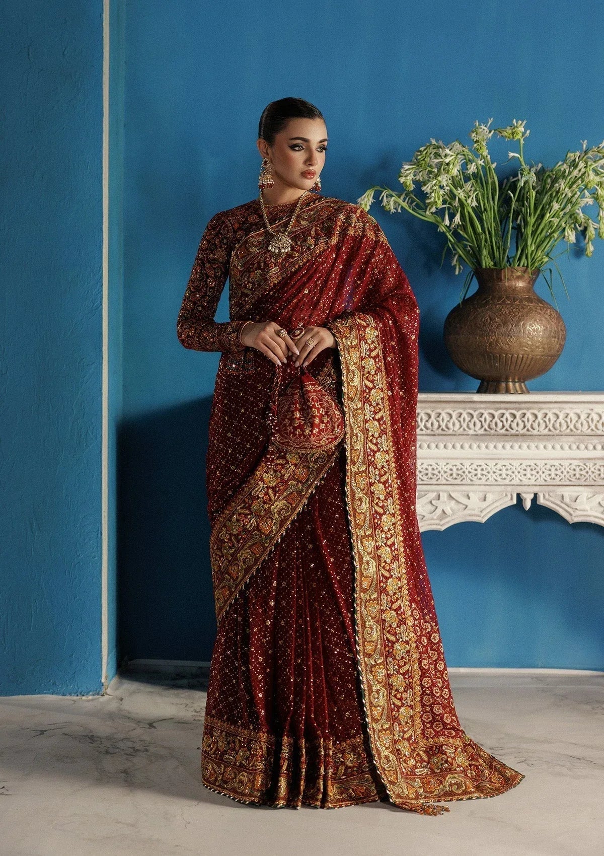 Aik Atelier | Udaipur Velvet 25 | LOOK 09 - Aqsa Fabrics