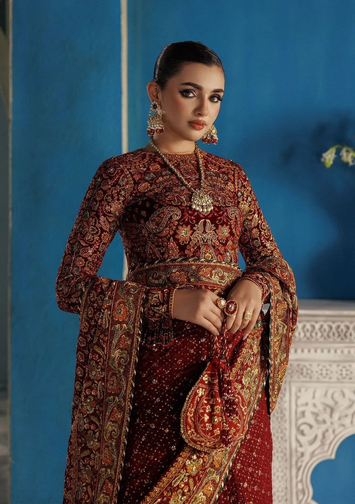 Aik Atelier | Udaipur Velvet 25 | LOOK 09 - Aqsa Fabrics