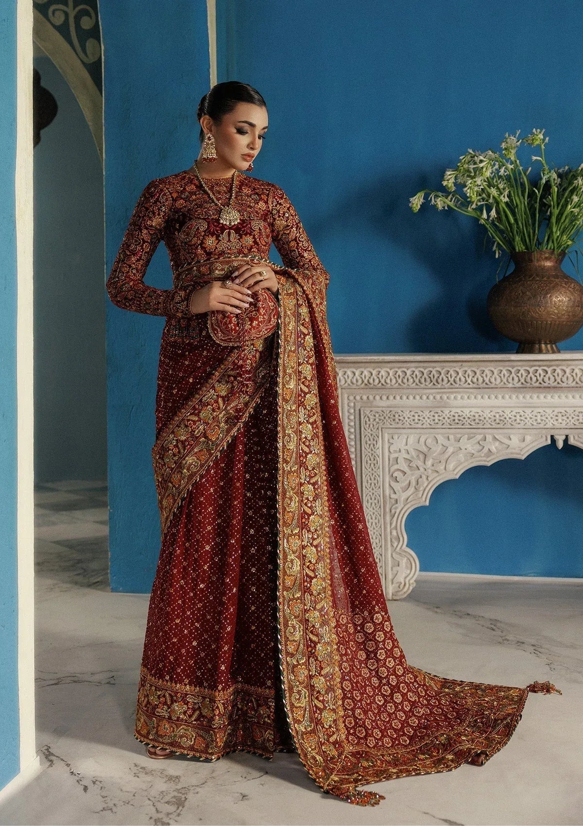 Aik Atelier | Udaipur Velvet 25 | LOOK 09 - Aqsa Fabrics