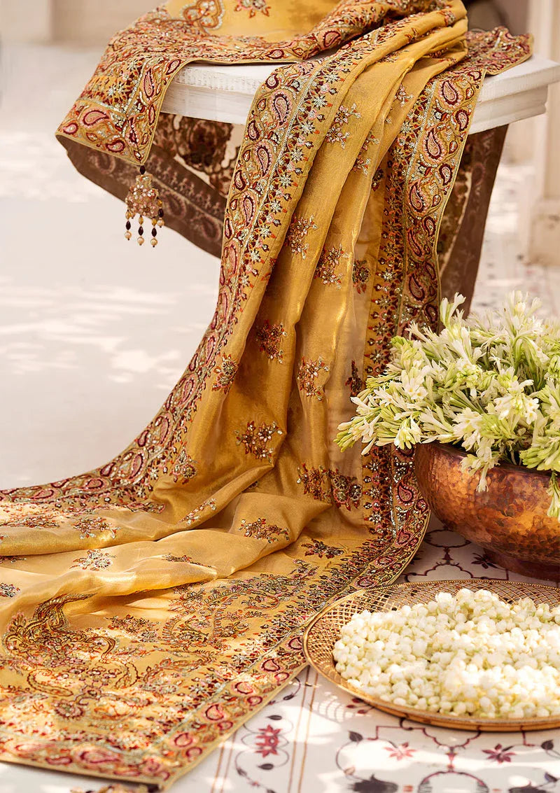 Aik Atelier | Wedding Festive 24 | INDIAN GOLD TISSUE SHAWL - Aqsa Fabrics