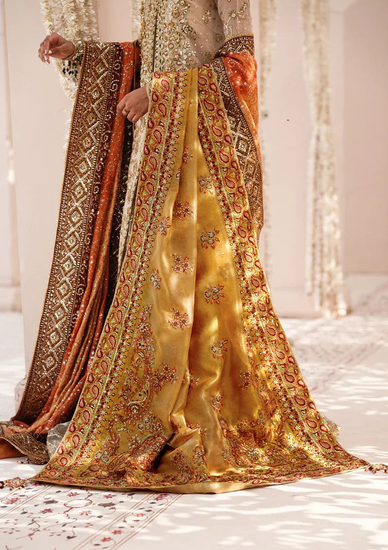Aik Atelier | Wedding Festive 24 | INDIAN GOLD TISSUE SHAWL - Aqsa Fabrics