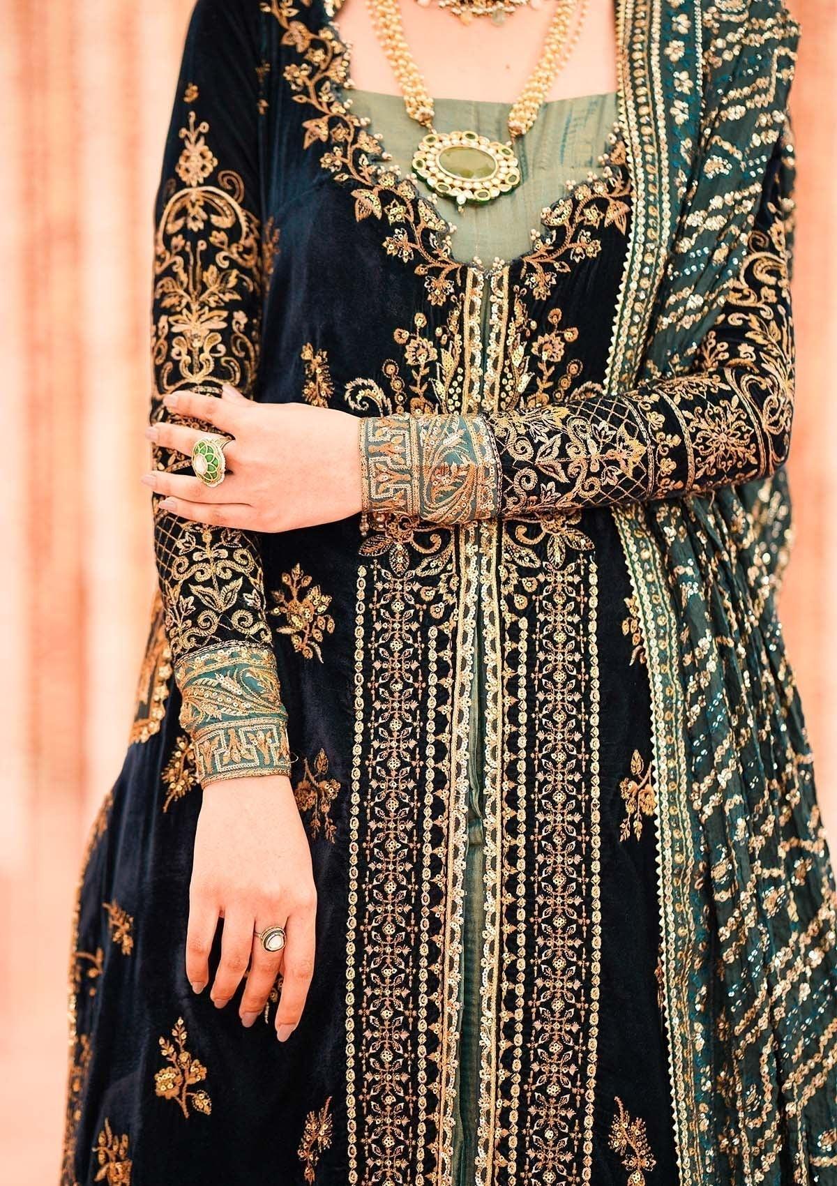 Aik Atelier | Zardozi Velvet 23 | 01 - Aqsa Fabrics