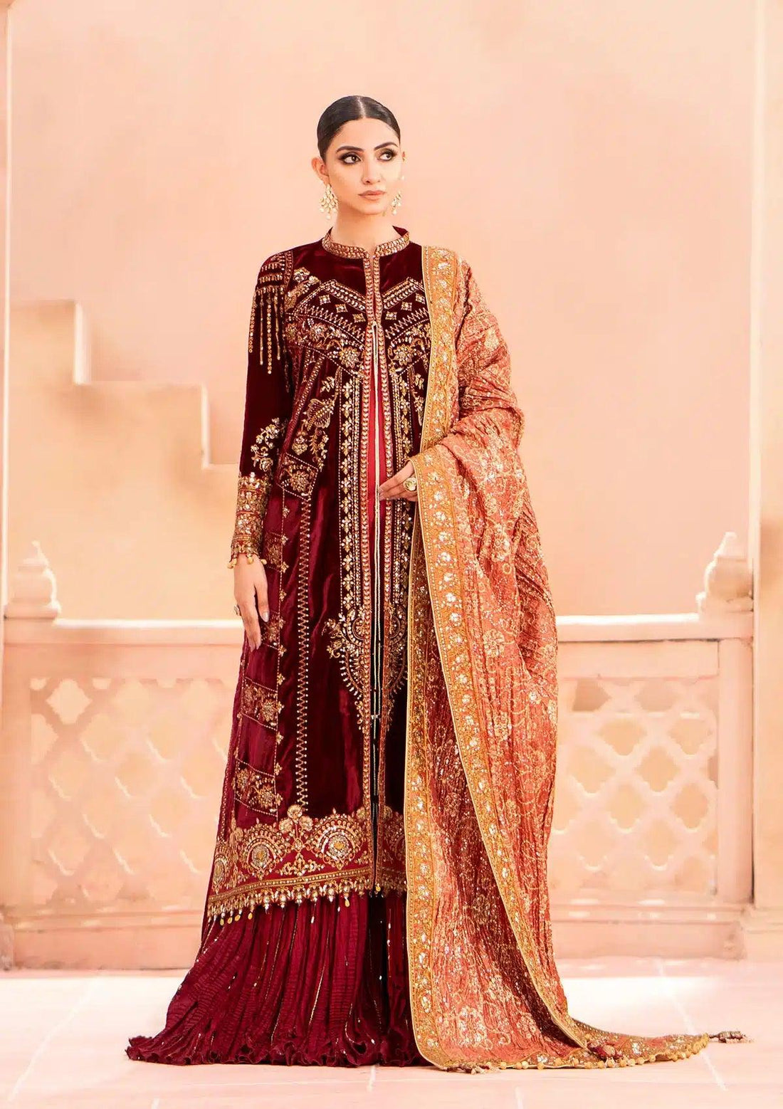 Aik Atelier | Zardozi Velvet 23 | 03 - Aqsa Fabrics