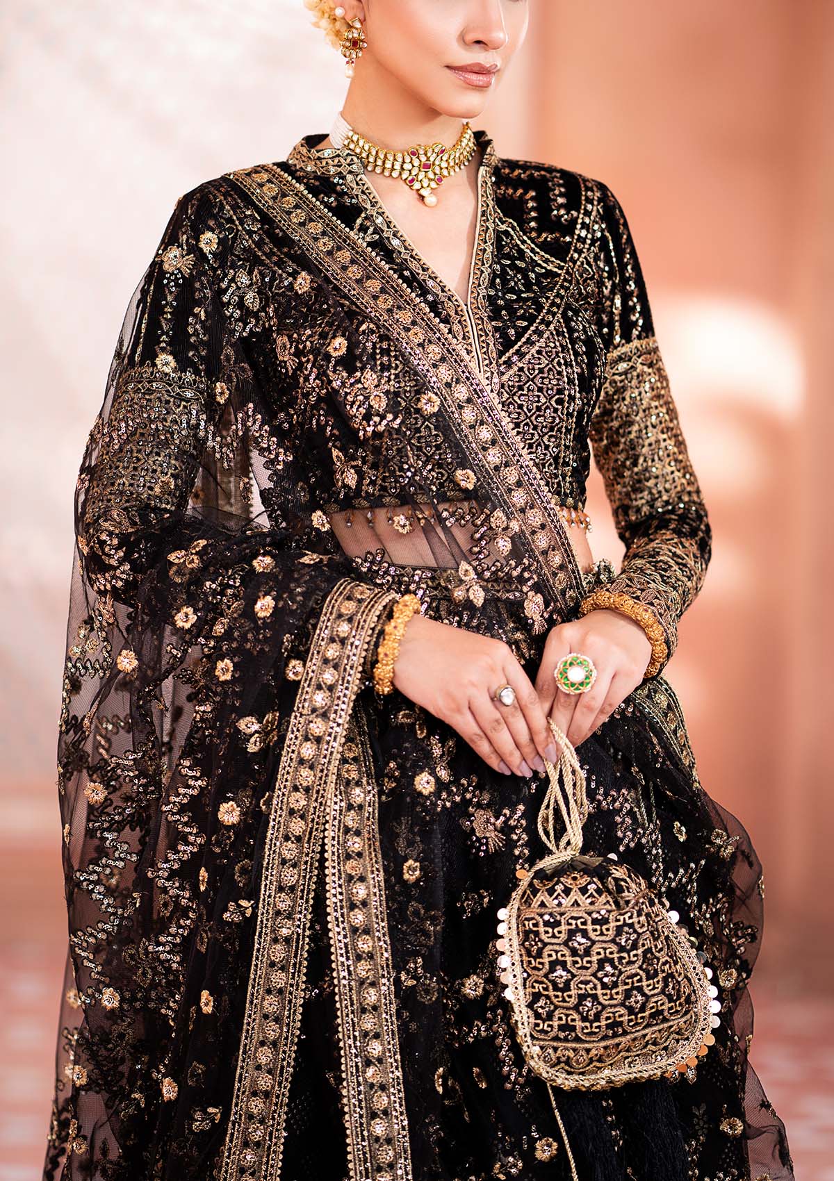 Aik Atelier | Zardozi Velvet 23 | 04 - Aqsa Fabrics