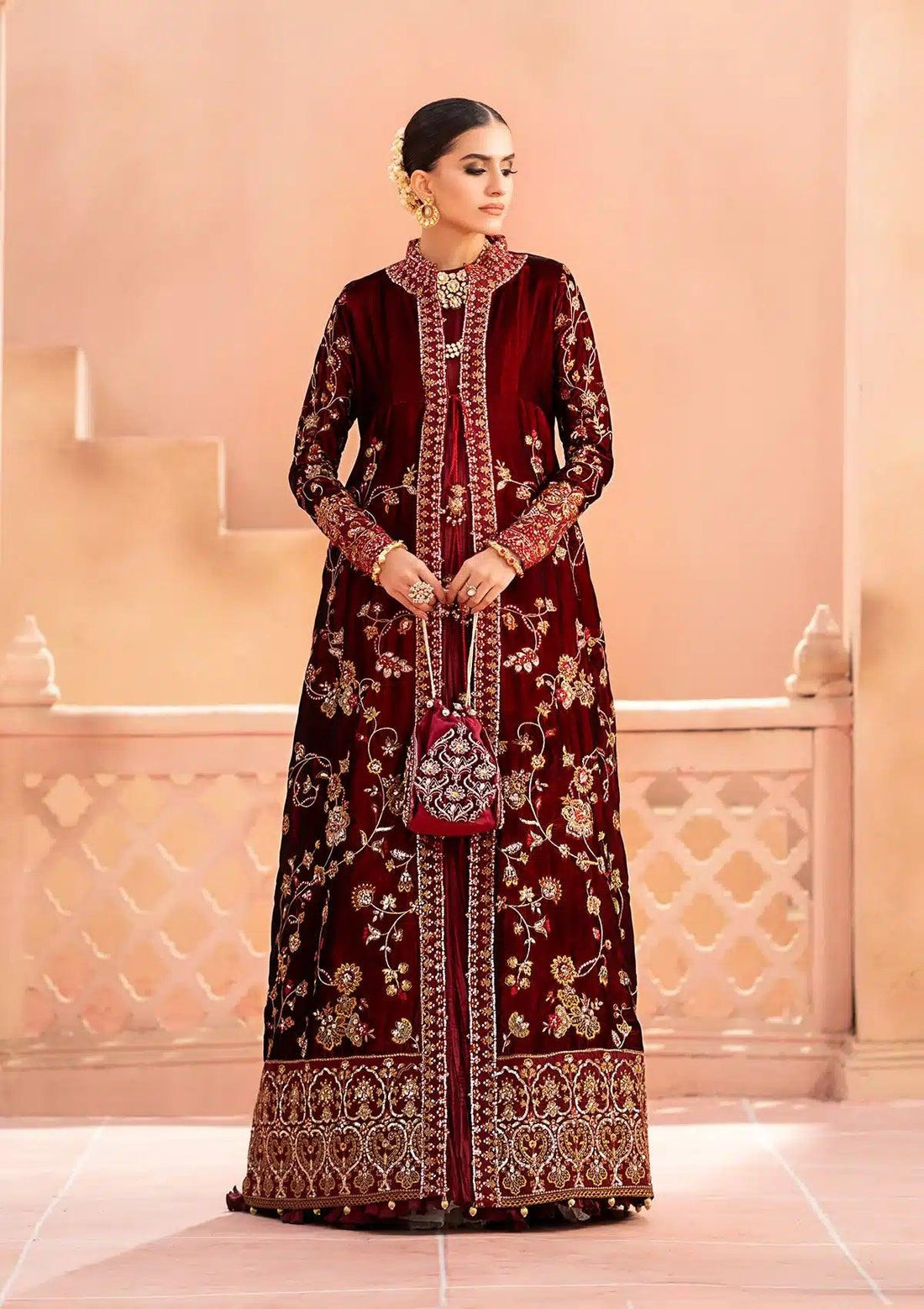 Aik Atelier | Zardozi Velvet 23 | 07 - Aqsa Fabrics