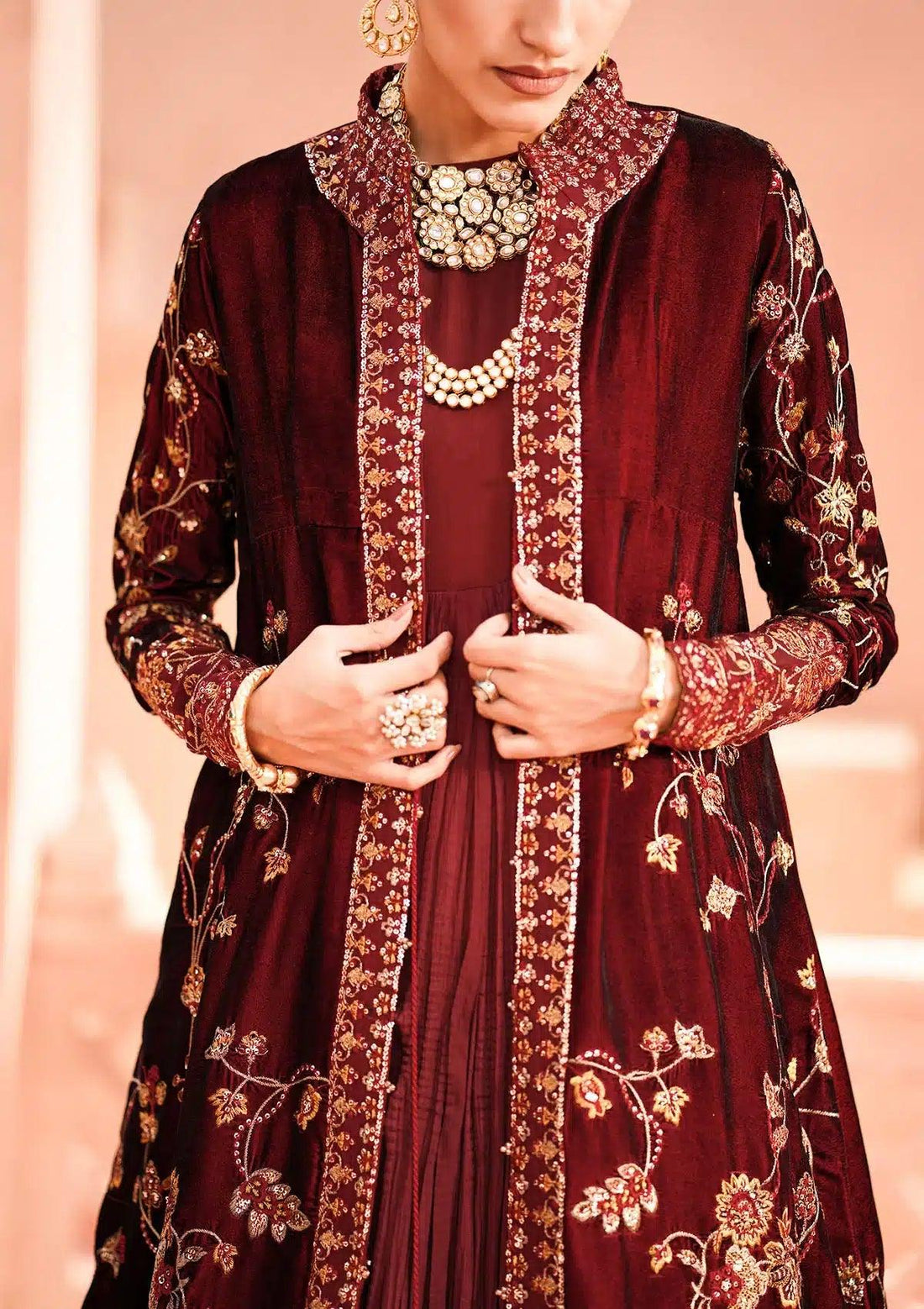 Aik Atelier | Zardozi Velvet 23 | 07 - Aqsa Fabrics