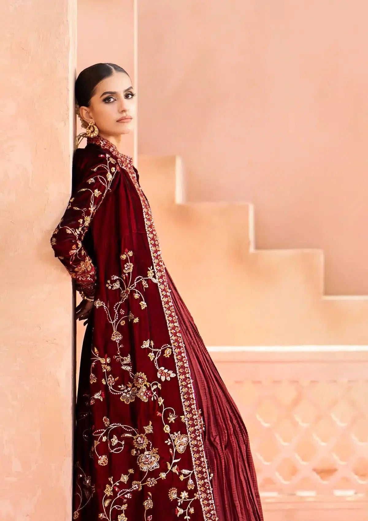 Aik Atelier | Zardozi Velvet 23 | 07 - Aqsa Fabrics