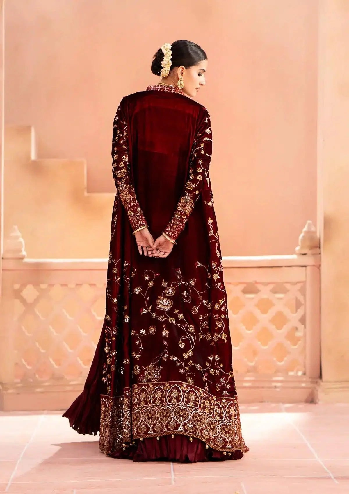 Aik Atelier | Zardozi Velvet 23 | 07 - Aqsa Fabrics