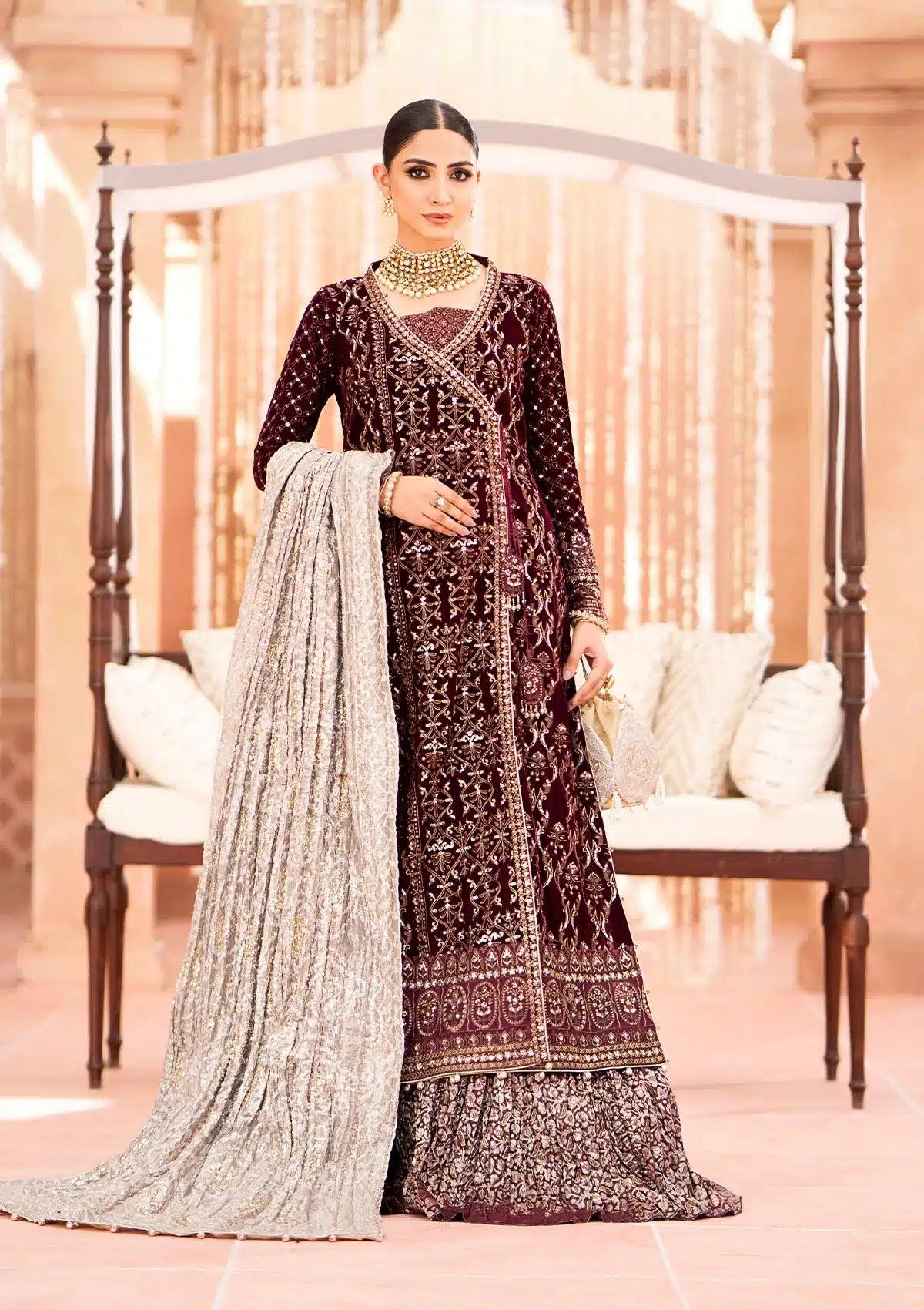 Aik Atelier | Zardozi Velvet 23 | 08 - Aqsa Fabrics