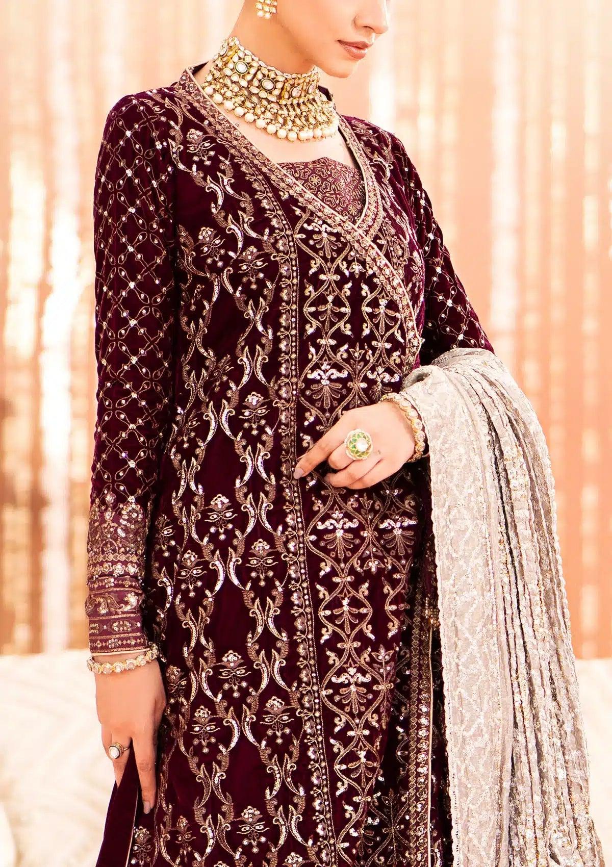 Aik Atelier | Zardozi Velvet 23 | 08 - Aqsa Fabrics