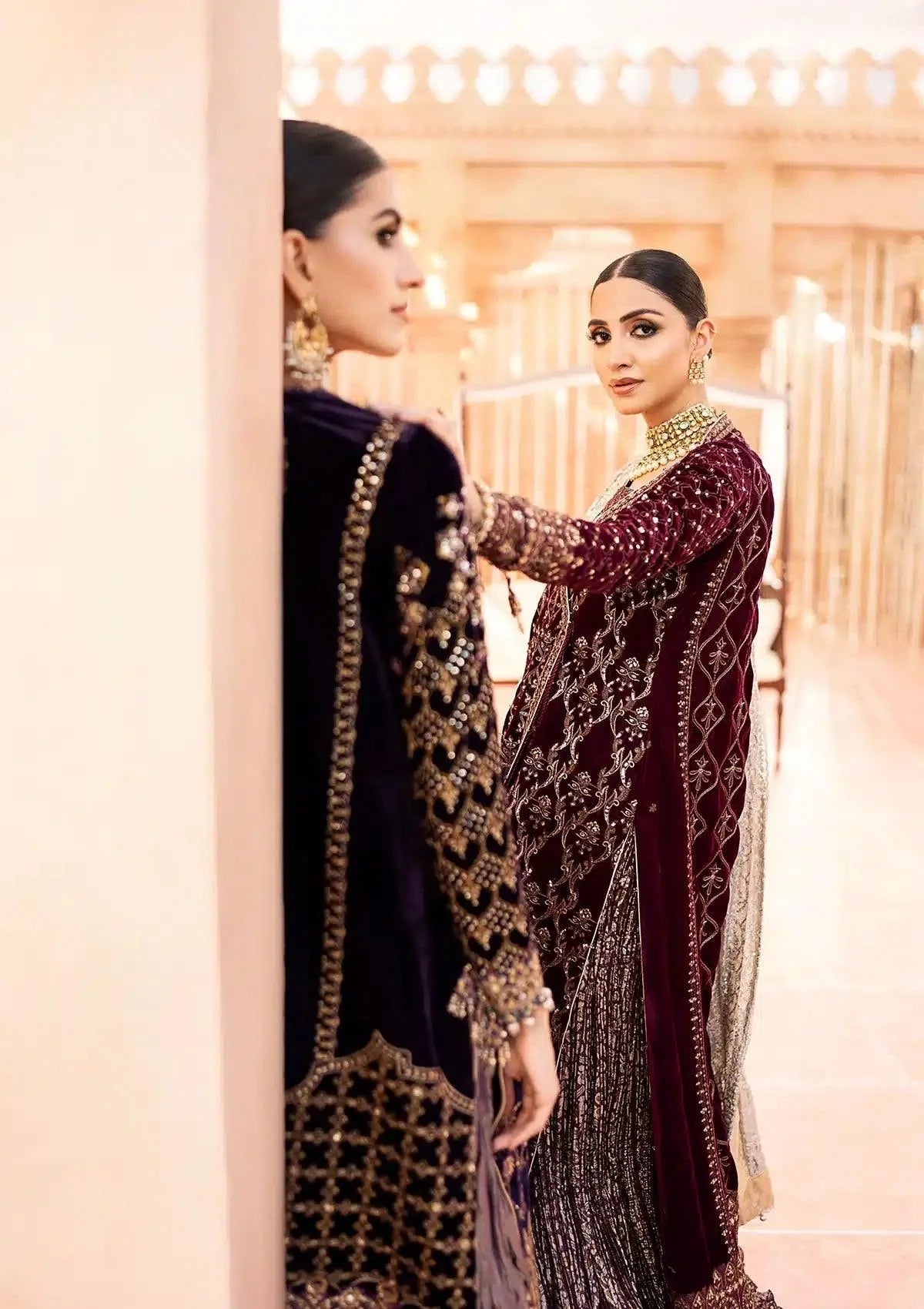 Aik Atelier | Zardozi Velvet 23 | 08 - Aqsa Fabrics