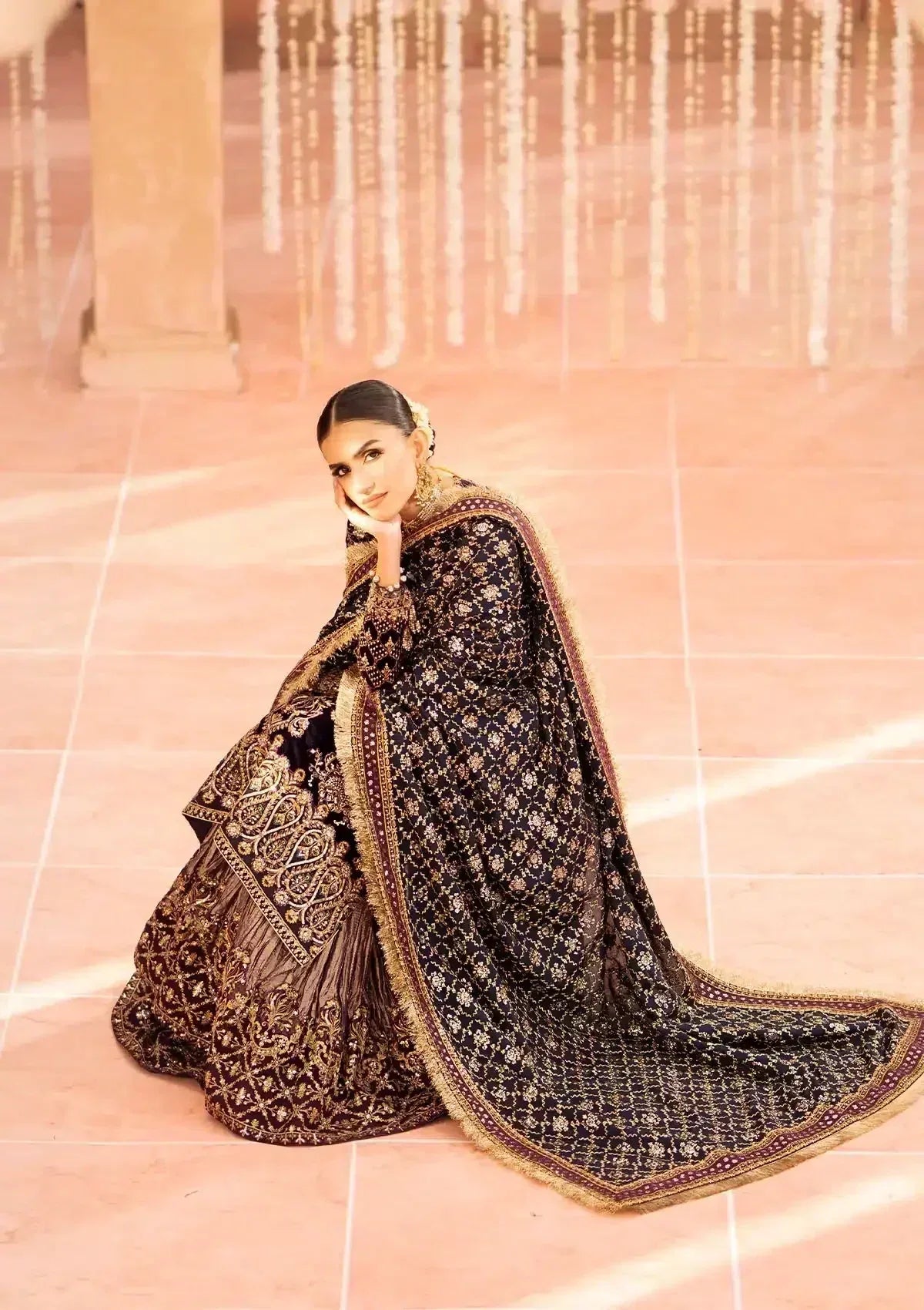 Aik Atelier | Zardozi Velvet 23 | 09 - Aqsa Fabrics