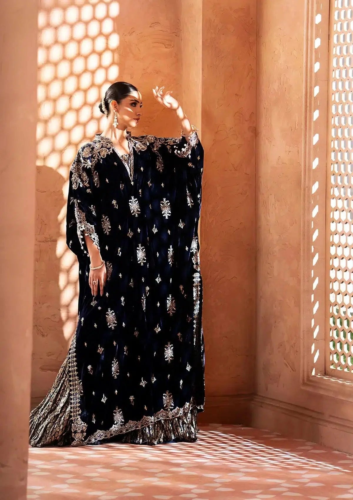 Aik Atelier | Zardozi Velvet 23 | 10 - Aqsa Fabrics