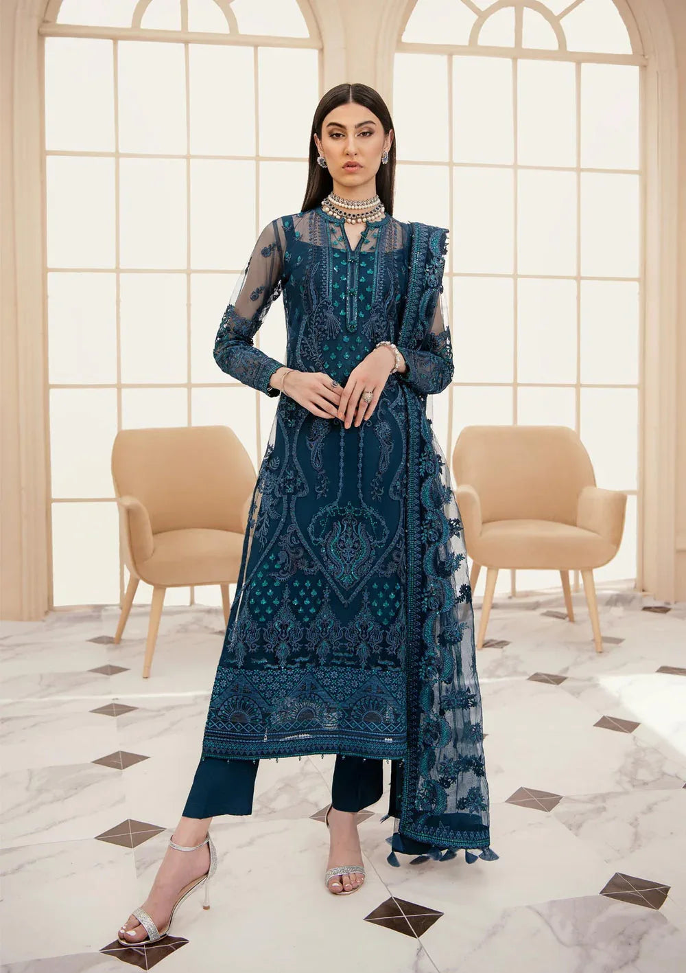Aik Atelier | Formals Collection | LUMIERE - LOOK 07 - Aqsa Fabrics