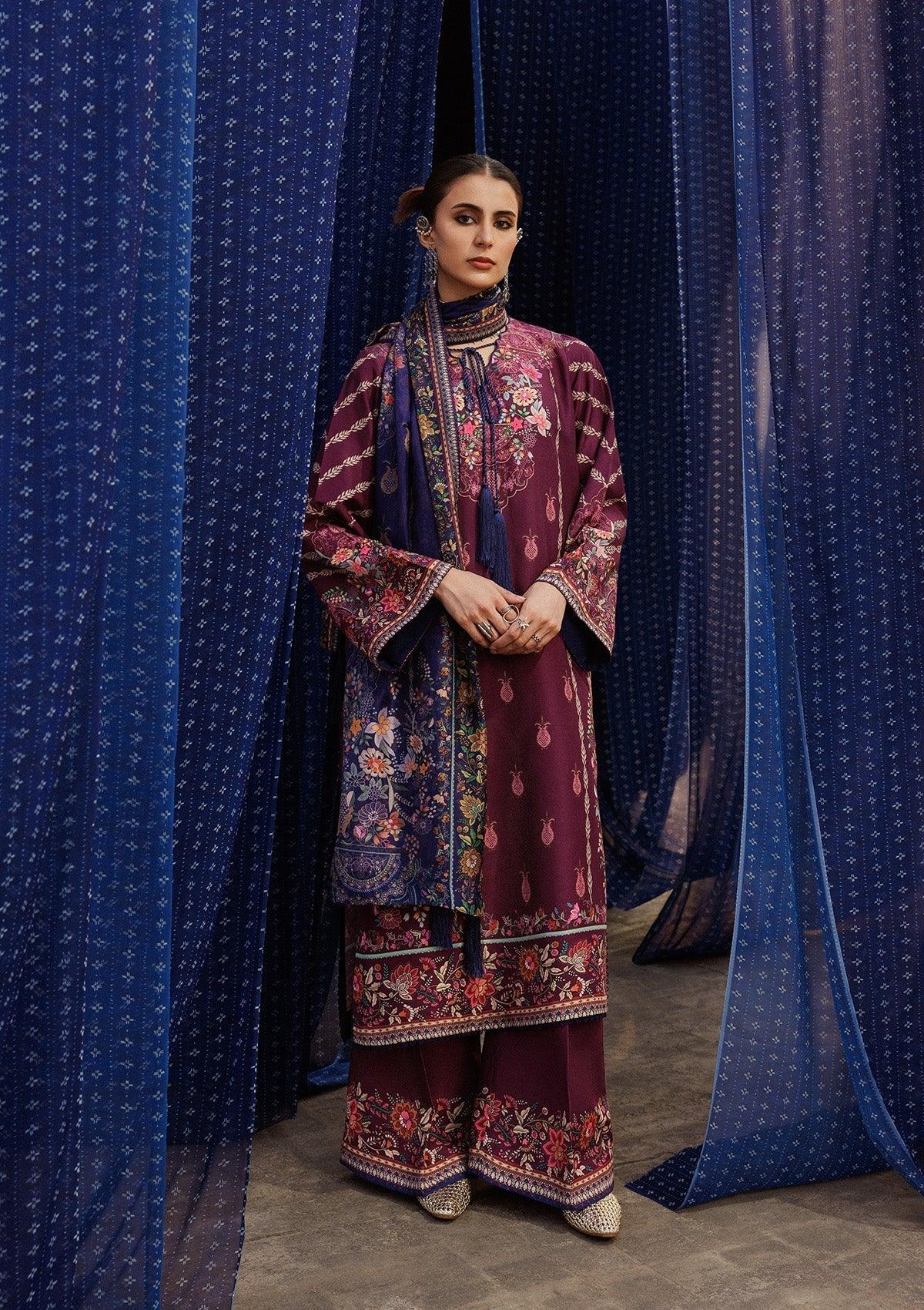 Aik Atelier | Roz Khaddar | AIK ROZ '25 D2 - LOOK 04 - Aqsa Fabrics