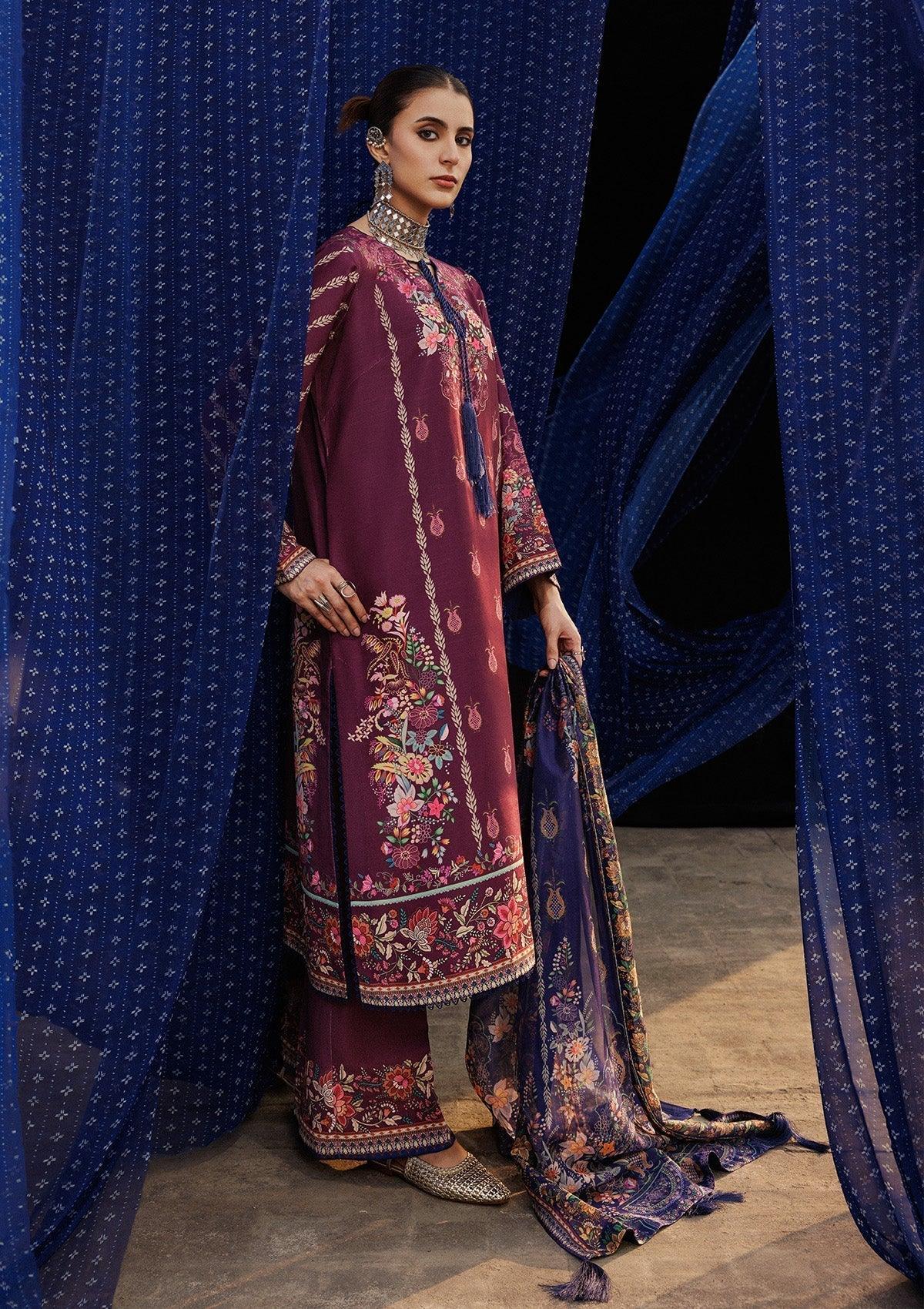 Aik Atelier | Roz Khaddar | AIK ROZ '25 D2 - LOOK 04 - Aqsa Fabrics