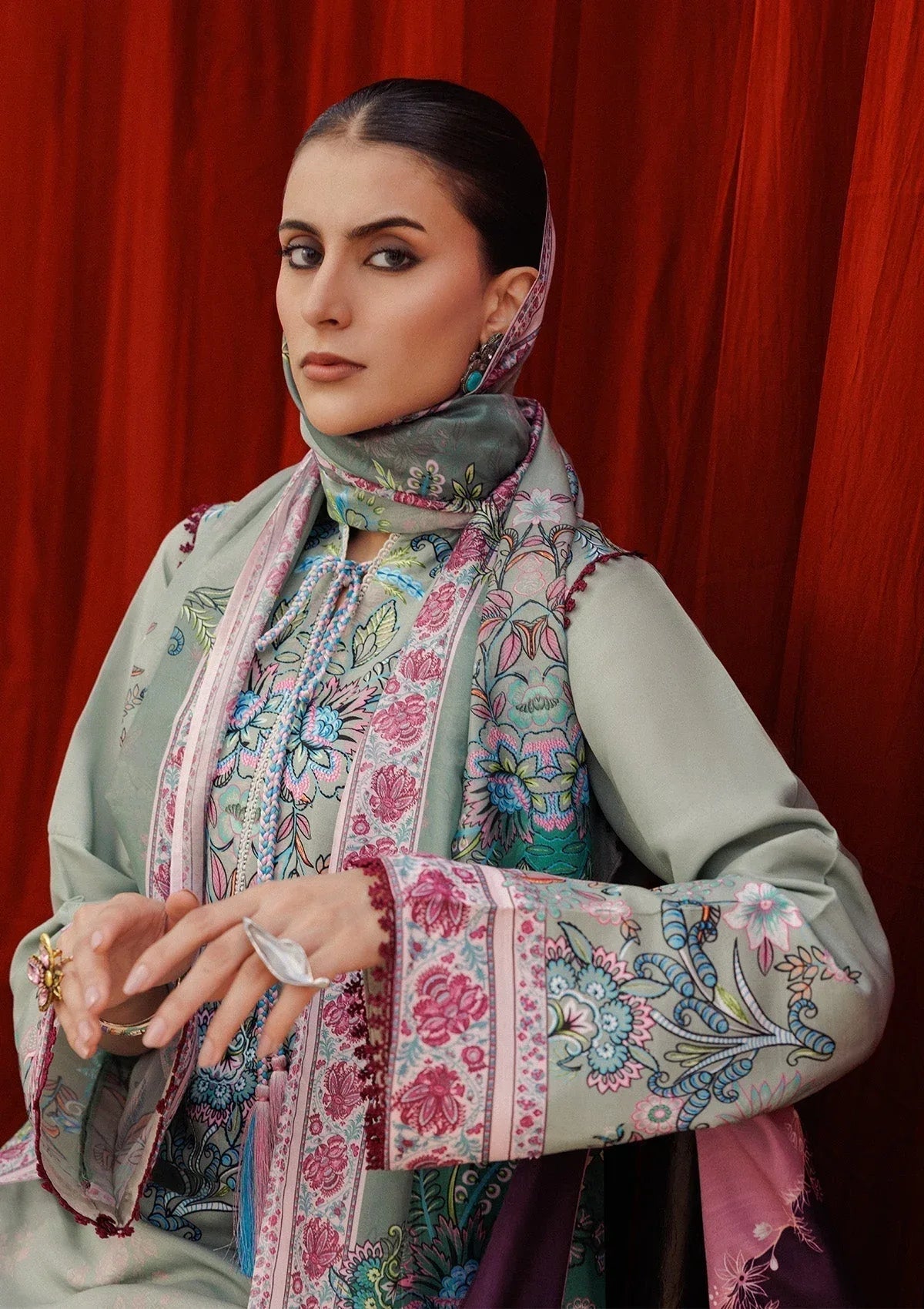 Aik Atelier | Roz Khaddar | AIK ROZ '25 D2 - LOOK 06 - Aqsa Fabrics