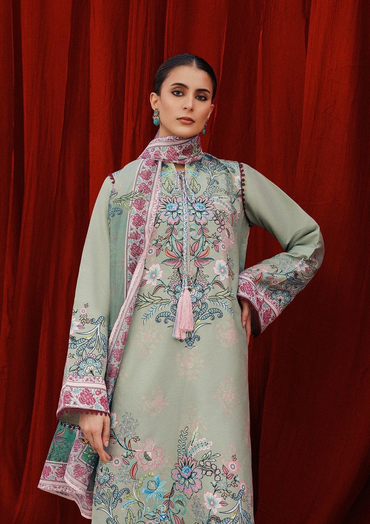 Aik Atelier | Roz Khaddar | AIK ROZ '25 D2 - LOOK 06 - Aqsa Fabrics