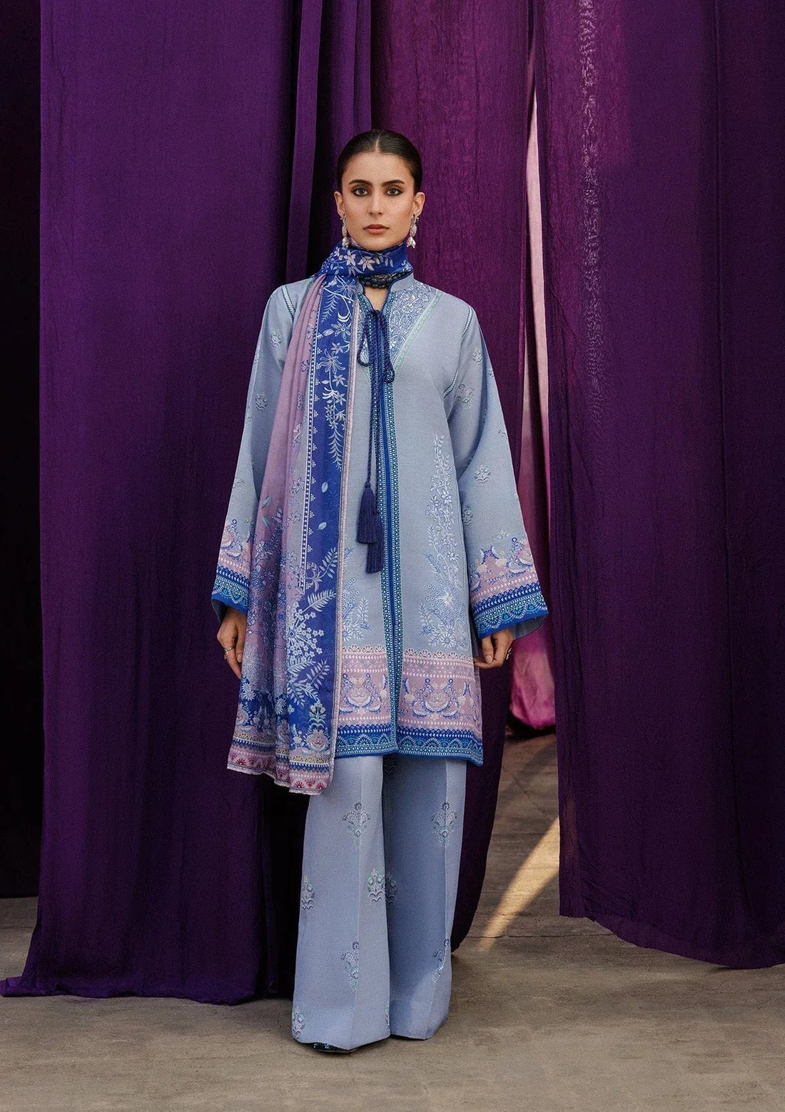 Aik Atelier | Roz Khaddar |  AIK ROZ '25 D2 - LOOK 08 - Aqsa Fabrics