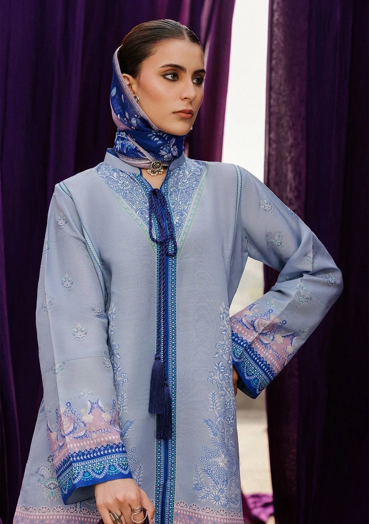 Aik Atelier | Roz Khaddar |  AIK ROZ '25 D2 - LOOK 08 - Aqsa Fabrics