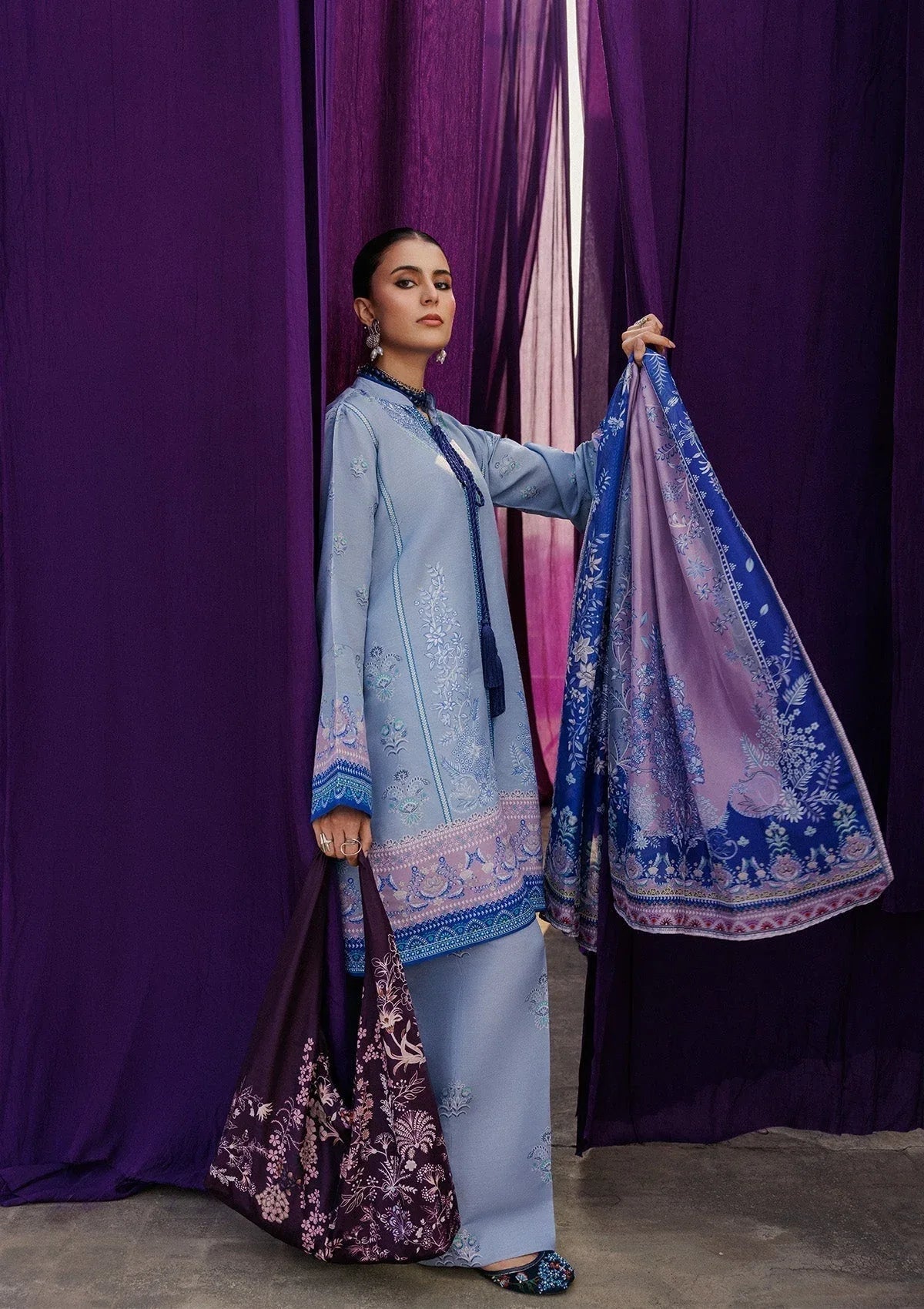 Aik Atelier | Roz Khaddar |  AIK ROZ '25 D2 - LOOK 08 - Aqsa Fabrics