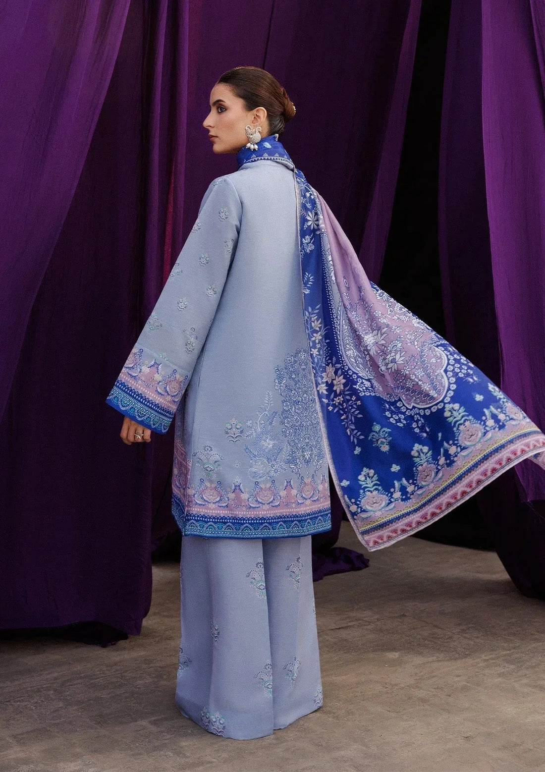 Aik Atelier | Roz Khaddar |  AIK ROZ '25 D2 - LOOK 08 - Aqsa Fabrics