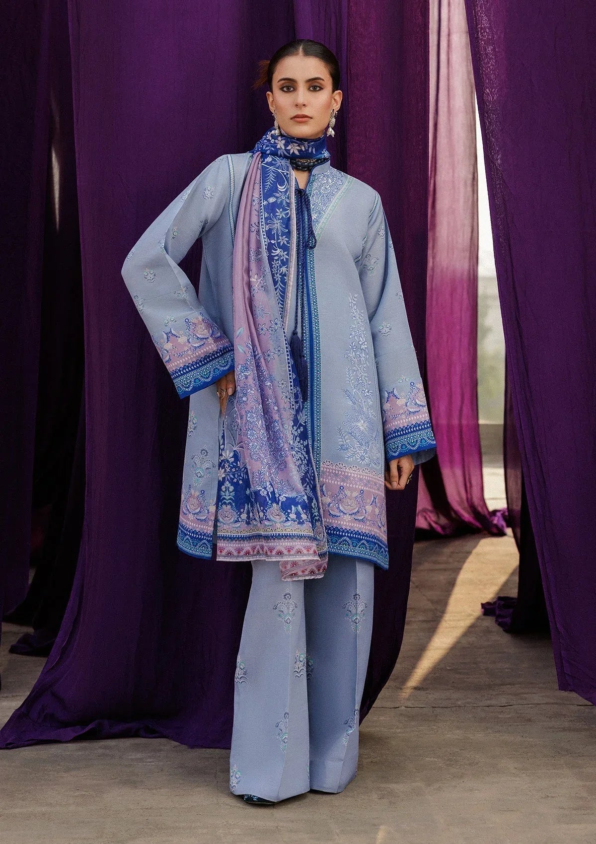 Aik Atelier | Roz Khaddar |  AIK ROZ '25 D2 - LOOK 08 - Aqsa Fabrics
