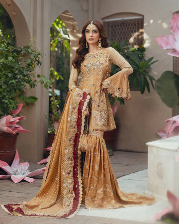 Ain | Naulakha Wedding Festive 24 |   AR-143 KESAR - Aqsa Fabrics